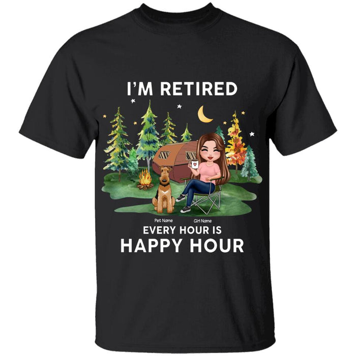 Retired Dog Mom Loves Camping Personalized T-Shirt TS-PT1304