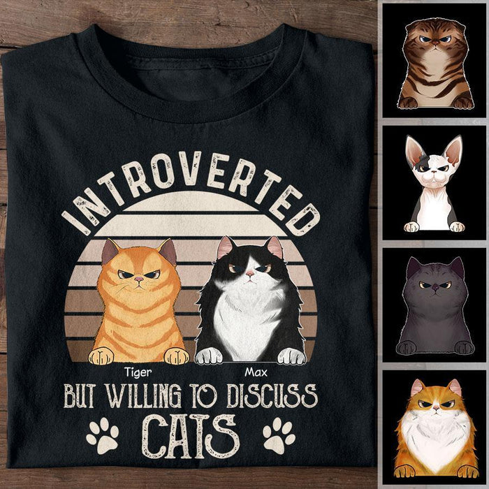 Introverted But Willing To Discuss Cats Personalized T-shirt TS-NB1292