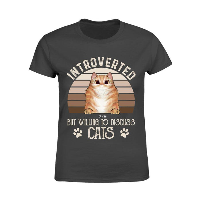 Introverted But Willing To Discuss Cats Personalized T-shirt TS-NB1292