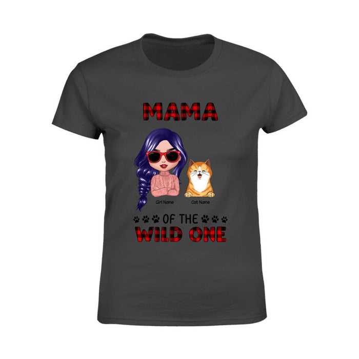Mama Of The Wild Ones Personalized Cat T-shirt TS-NN1291