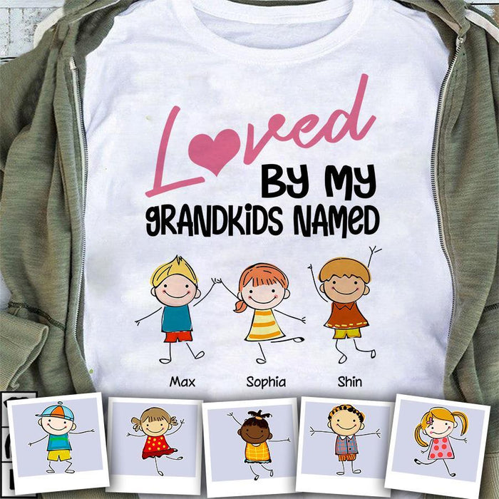 Loved By My Grandkids Named Personalized T-shirt TS-NB1326