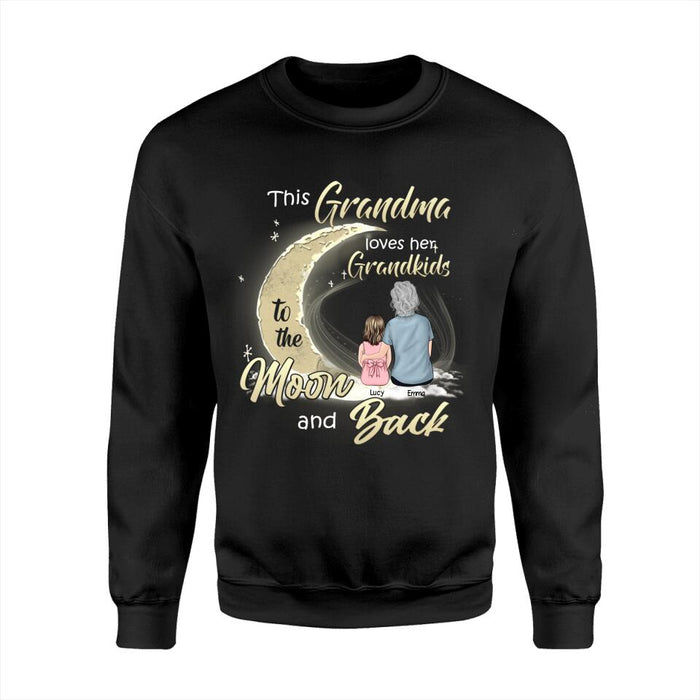 This Grandma Loves Her Grandkids To The Moon And Back Personalized T-shirt TS-NB1320