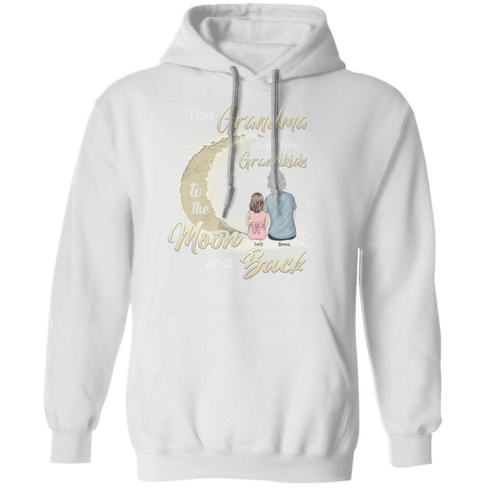 This Grandma Loves Her Grandkids To The Moon And Back Personalized T-shirt TS-NB1320