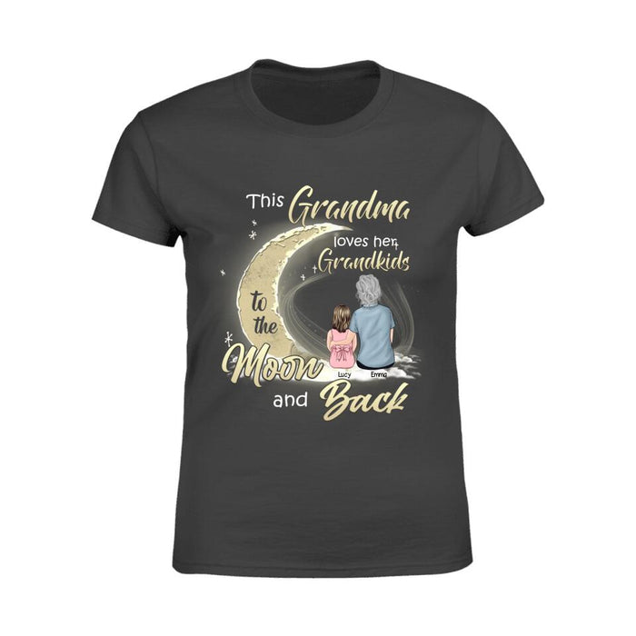 This Grandma Loves Her Grandkids To The Moon And Back Personalized T-shirt TS-NB1320