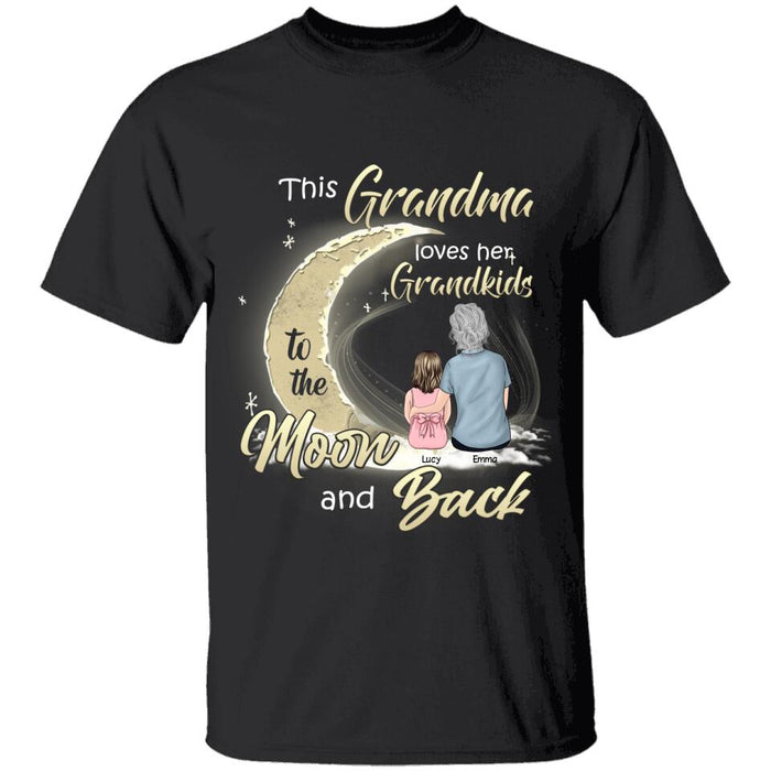 This Grandma Loves Her Grandkids To The Moon And Back Personalized T-shirt TS-NB1320