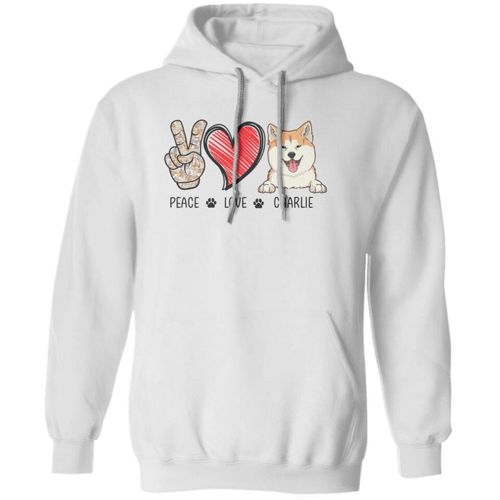 Peace Love Dogs Personalized T-Shirt TS-PT1338