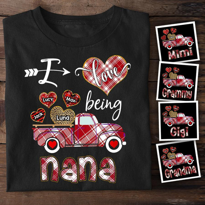 I Love Being A Nana Personalized T-shirt TS-NB1331