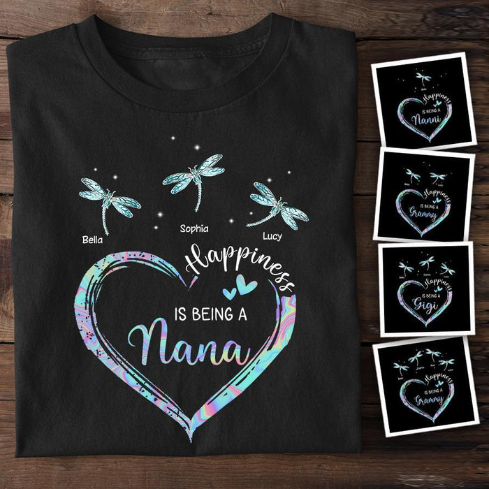 Happiness Is Being A Nana Personalized T-shirt TS-NB1347