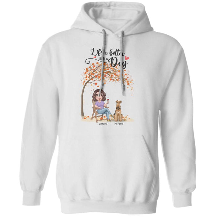 Life Is Better With Dogs Doll Under The Tree Personalized T-Shirt TS-PT1306