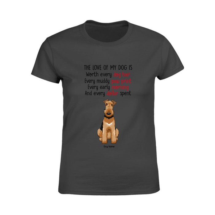 The Love Of My Dog Personalized T-Shirt TS-PT1341