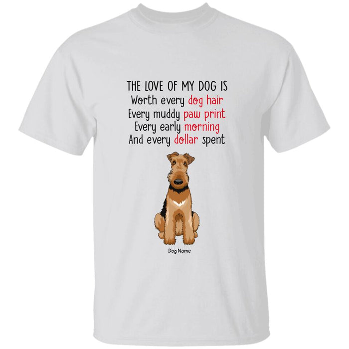 The Love Of My Dog Personalized T-Shirt TS-PT1341