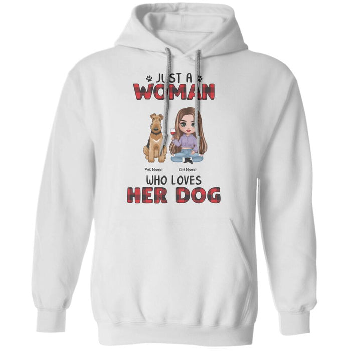 Just A Woman Who Loves Her Dogs Doll Personalized T-Shirt TS-PT1356