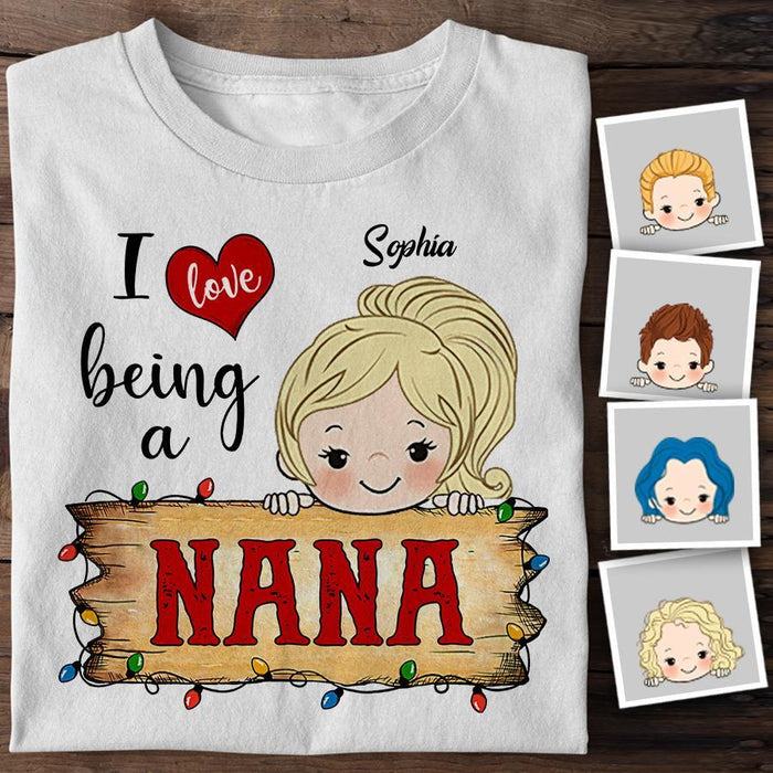 Love Being A Nana Personalized T-shirt TS-NB1370