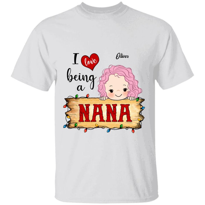 Love Being A Nana Personalized T-shirt TS-NB1370