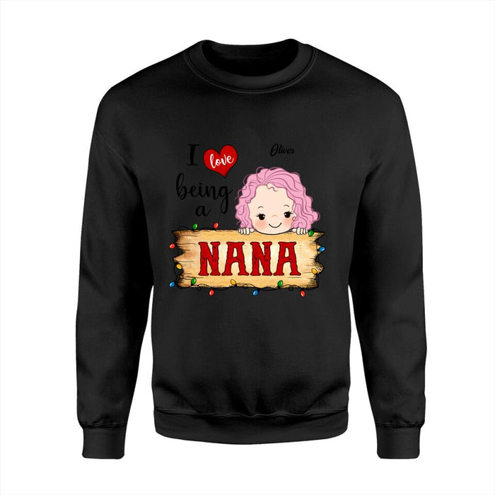 Love Being A Nana Personalized T-shirt TS-NB1370