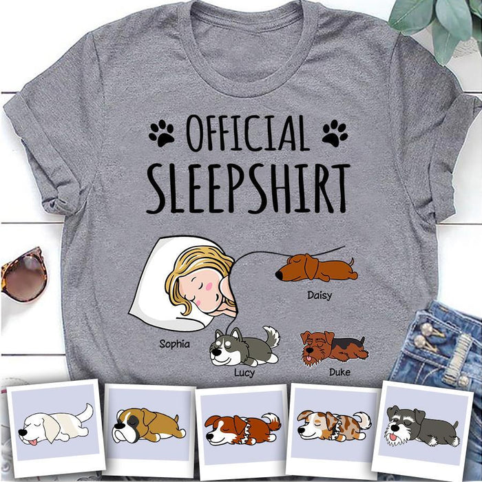 Funny Dog Mom's Sleepshirt Personalized T-Shirt TS-PT1373