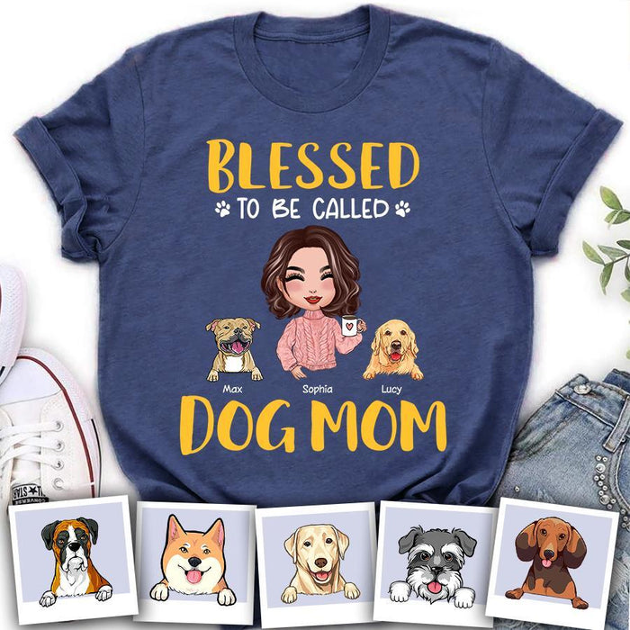 Blessed Dog Mom Doll Personalized T-Shirt TS-PT1389