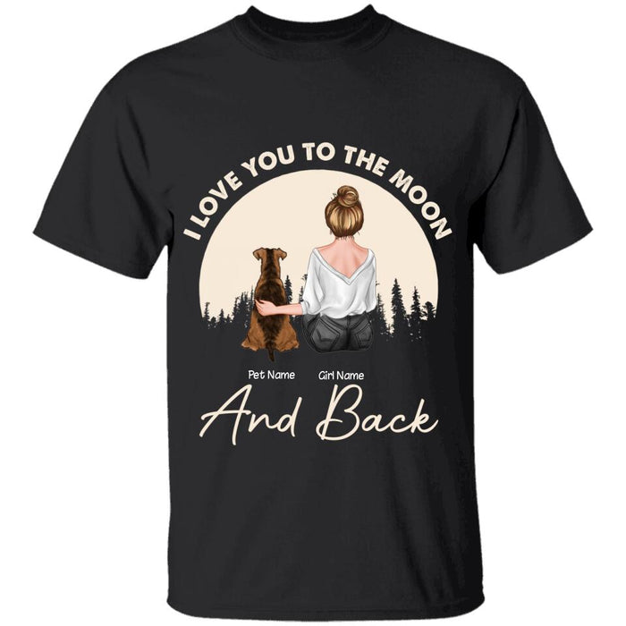 I Love You To The Moon And Back Retro Personalized T-Shirt TS-PT1384