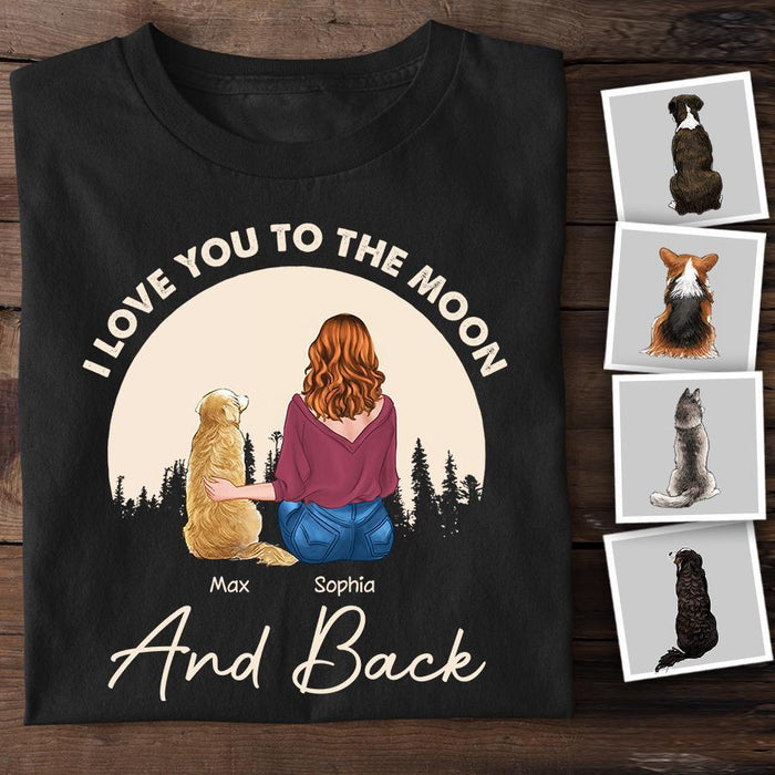 I Love You To The Moon And Back Retro Personalized T-Shirt TS-PT1384