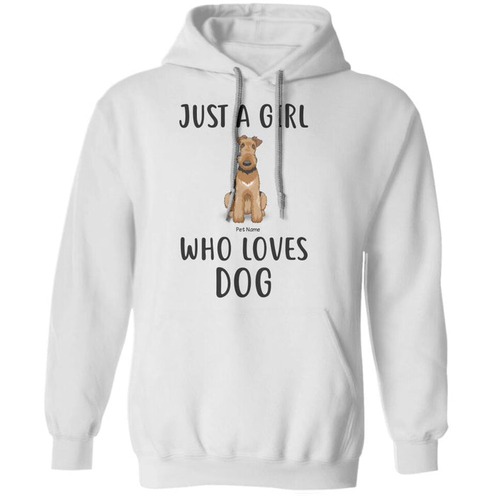 Just A Girl Who Loves Dogs Personalized T-Shirt TS-PT1403