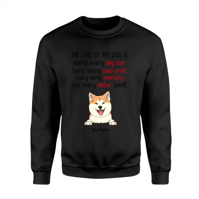The Love Of My Dogs Personalized T-Shirt TS-PT1415