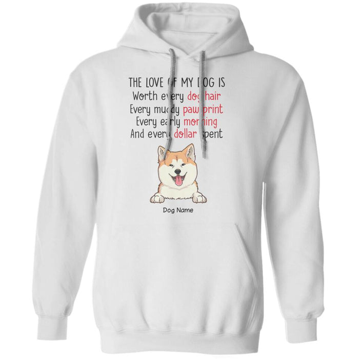 The Love Of My Dogs Personalized T-Shirt TS-PT1415