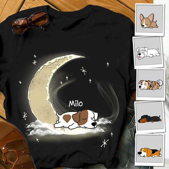 Dog Sleeping On The Moon Personalized T-shirt TS-NN1427