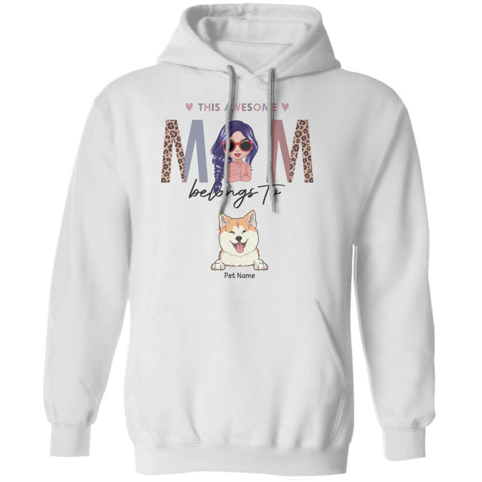 This Awesome Mom Belongs To Personalized T-shirt TS-NN1436
