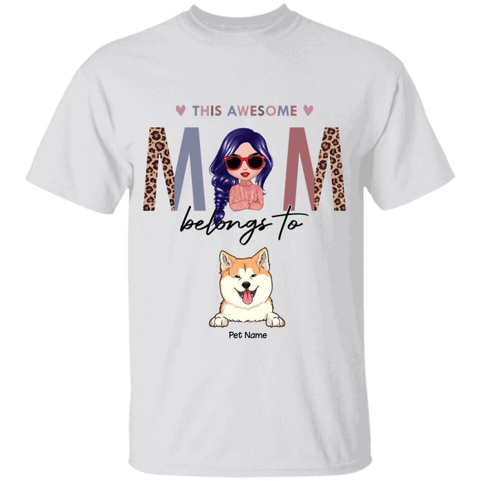 This Awesome Mom Belongs To Personalized T-shirt TS-NN1436