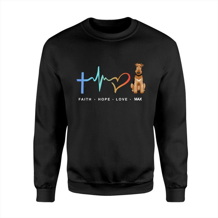 Faith Hope Love Dog Personalized T-shirt TS-NB1439