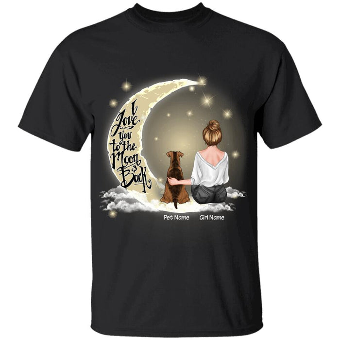 Love My Dogs To The Moon And Back Personalized T-Shirt TS-PT1465