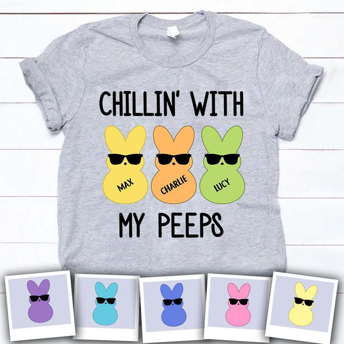 Funny Chillin' With My Peeps Personalized T-Shirt TS-PT1488