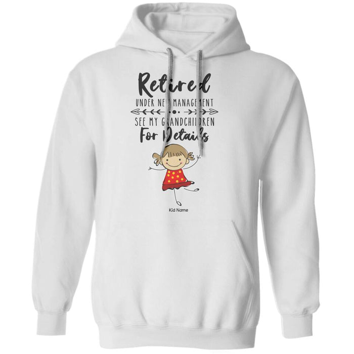 Funny Retired Grandma Under New Management Personalized T-Shirt TS-PT1485