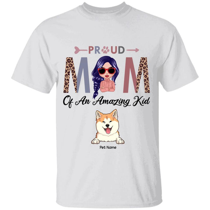 Proud Mom Of 3 Amazing Kids Dog Personalized T-shirt TS-NN1494