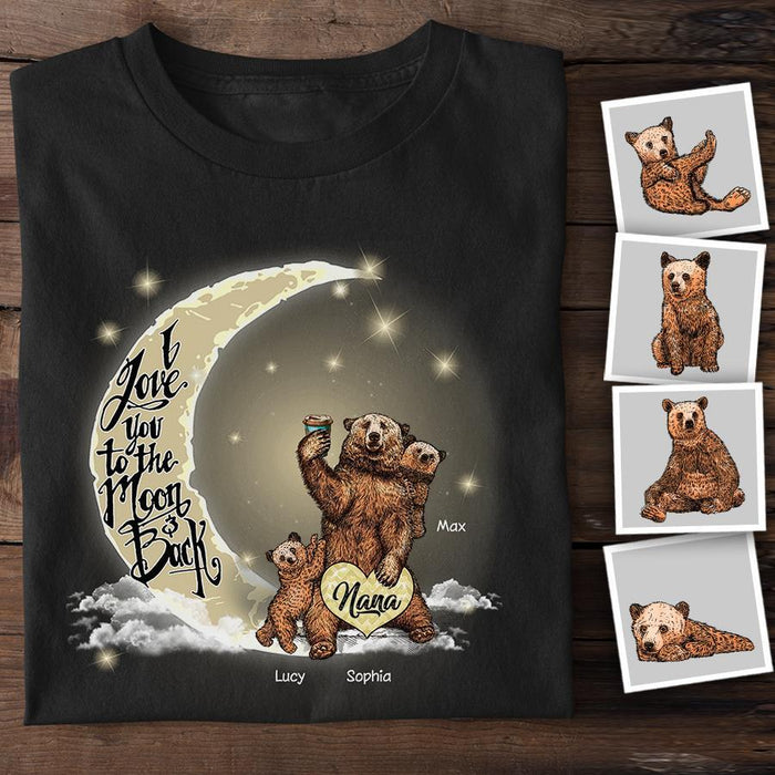 Grandma Bear Love You To The Moon & Back Personalized T-shirt TS-NB1526