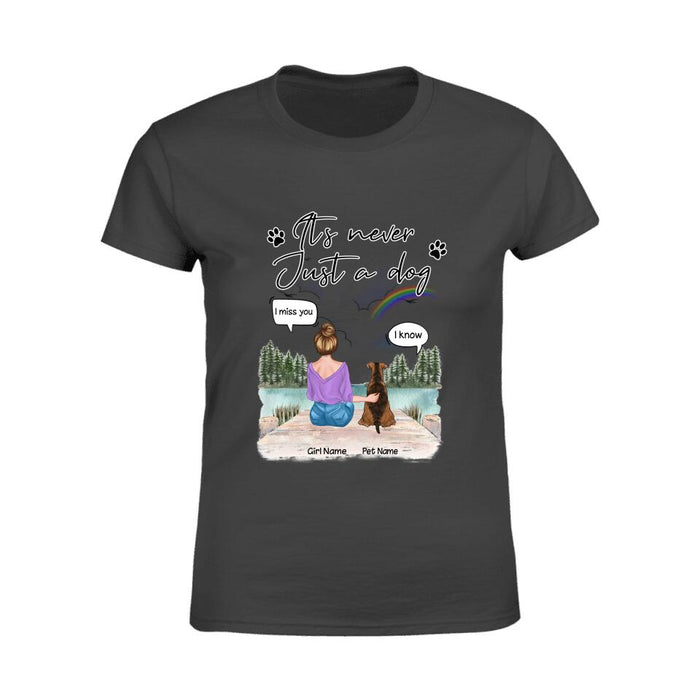 A Girl And Her Furry Angel On The Lake Personalized Dog T-Shirt TS-PT1520