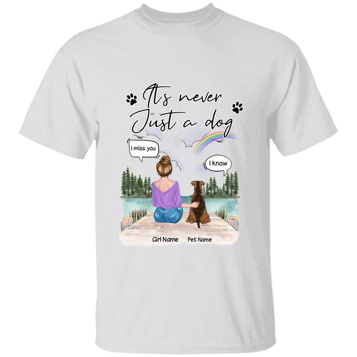 A Girl And Her Furry Angel On The Lake Personalized Dog T-Shirt TS-PT1520