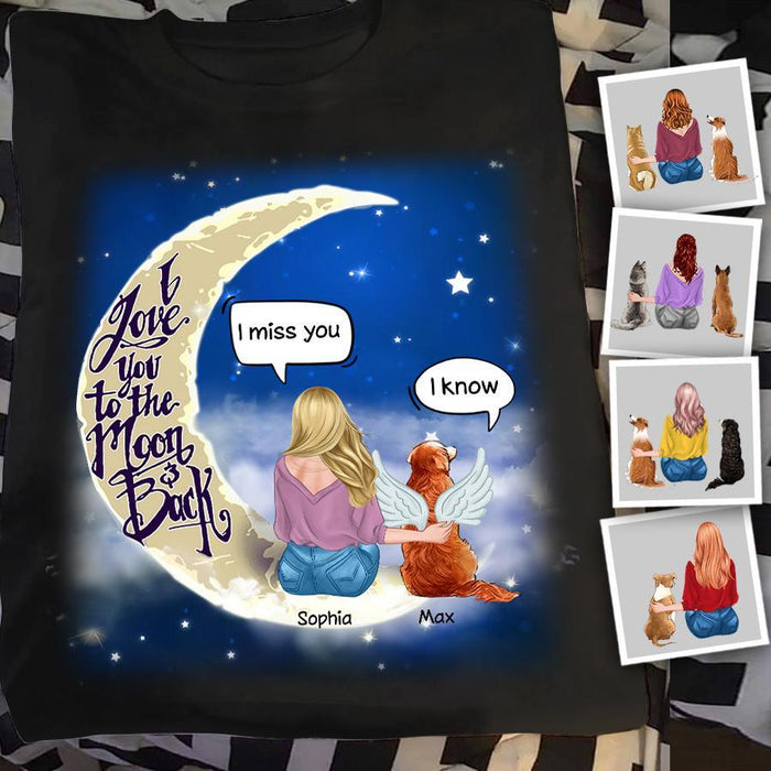 A Girl And Her Dog On The Moon Memorial Personalized T-Shirt TS-PT1521