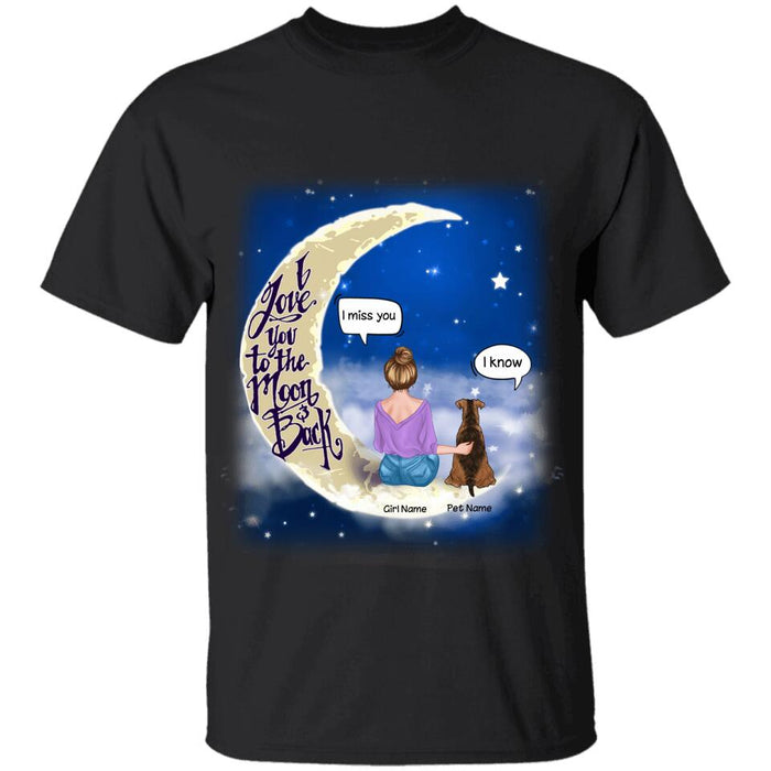 A Girl And Her Dog On The Moon Memorial Personalized T-Shirt TS-PT1521