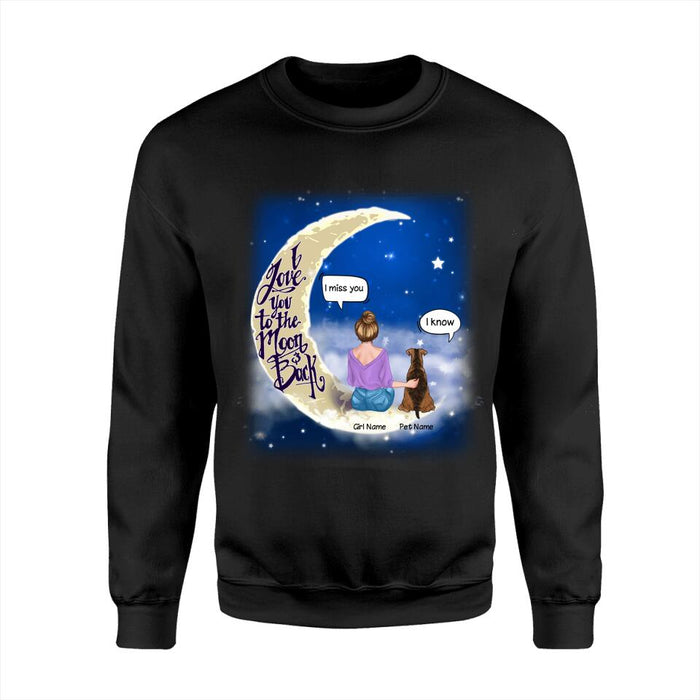 A Girl And Her Dog On The Moon Memorial Personalized T-Shirt TS-PT1521