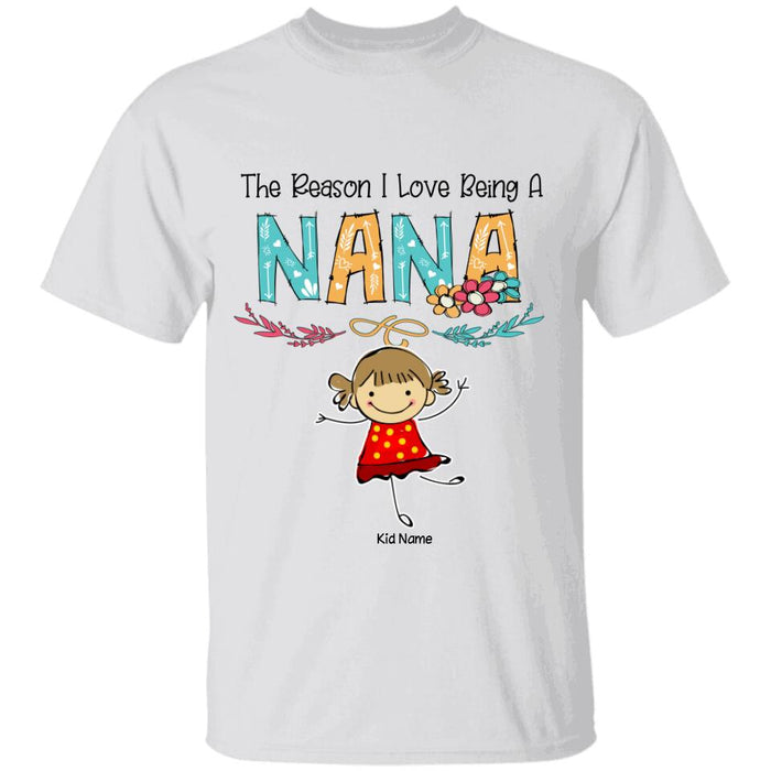 The Reason I Love Being A Grandma Personalized T-shirt TS-NB1534