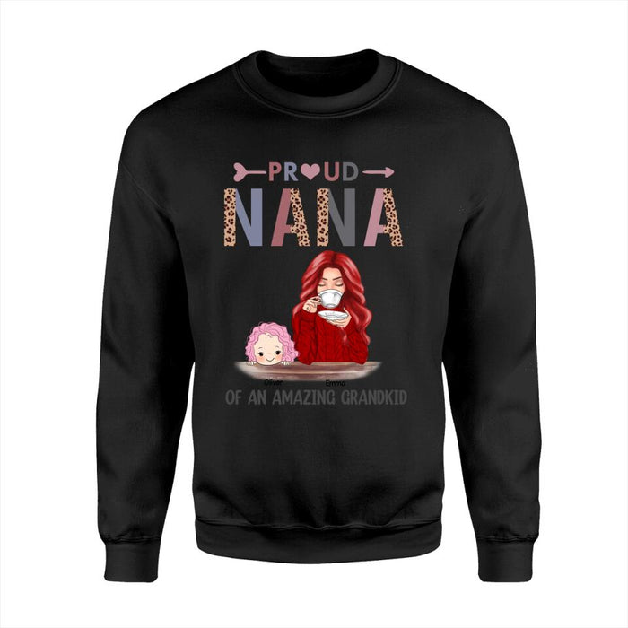 Proud Nana  Of An Amazing Grandkid Personalized T-shirt TS-NB1539