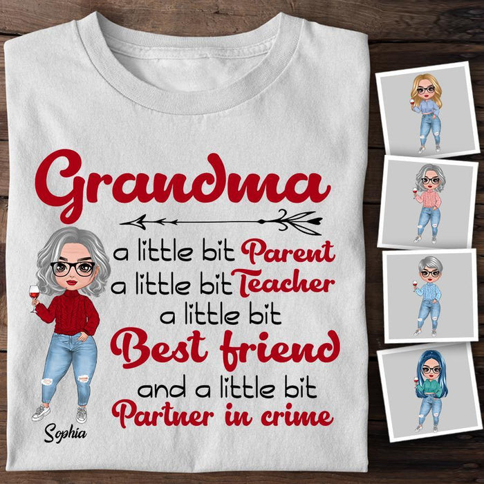 A Little Bit Of Grandma Personalized T-shirt TS-NB1540