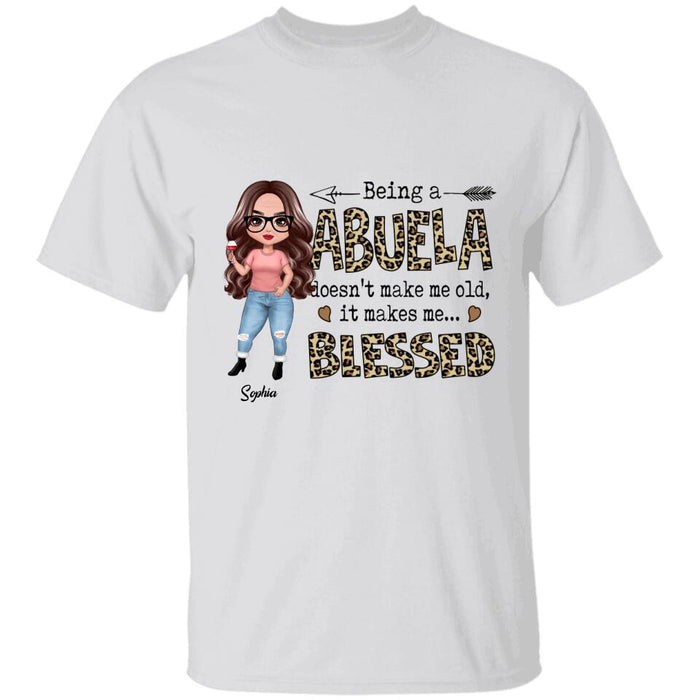 Leopard Being A Mimi Doesn't  Make Me Old It Makes Me Blessed Personalized T-shirt TS-NB1541