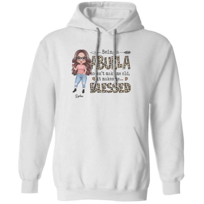 Leopard Being A Mimi Doesn't  Make Me Old It Makes Me Blessed Personalized T-shirt TS-NB1541