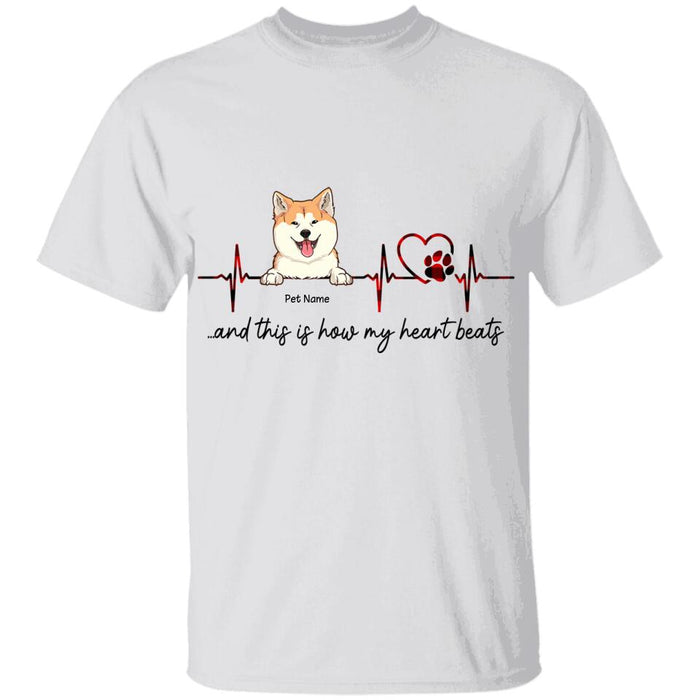 Dogs Are The Heartbeats At My Feet Personalized T-Shirt TS-PT1568