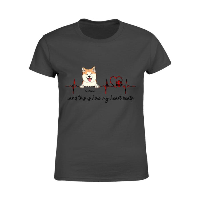 Dogs Are The Heartbeats At My Feet Personalized T-Shirt TS-PT1568