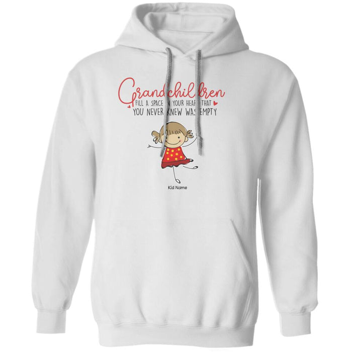 Grandchildren Fill A Space In Your Heart Personalized T-shirt TS-NN1554