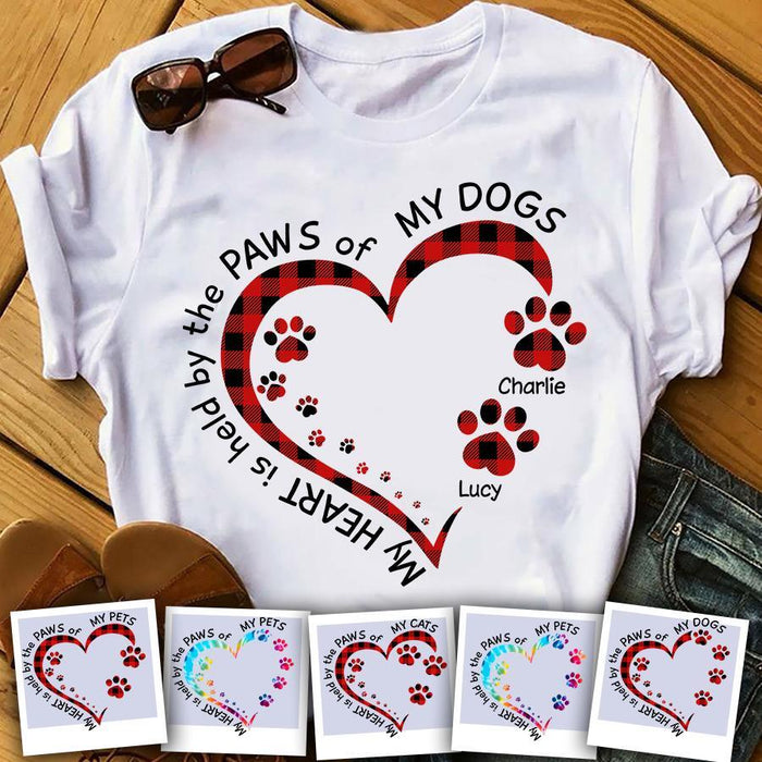 My Heart Is Held By The Paws Of A Dog Personalized T-Shirt TS-PT1563