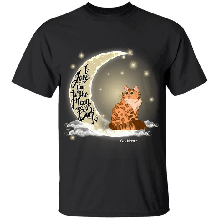 Love My Cats To The Moon And Back Personalized T-Shirt TS-PT1573